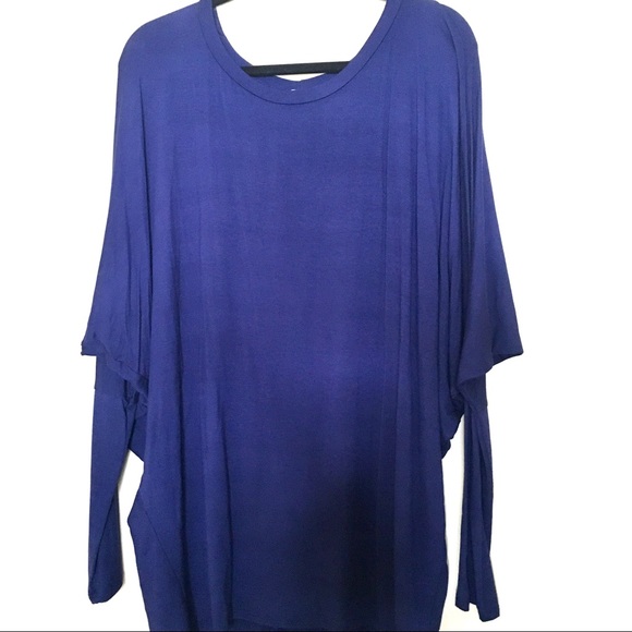 Womens Long Sleeve Dolman Loose Fit Knit Tunic Top - Picture 4 of 6